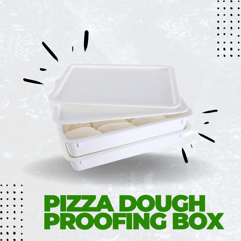 Pizza Dough Proofing Box - Stackable Commercial Quality Trays with Lid (17.50 x 12.5 Inches) - 2 Trays and 2 Lids