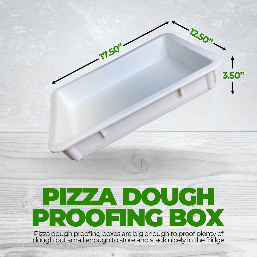 Pizza Dough Proofing Box - Stackable Commercial Quality Trays with Lid (17.50 x 12.5 Inches) - 2 Trays and 2 Lids